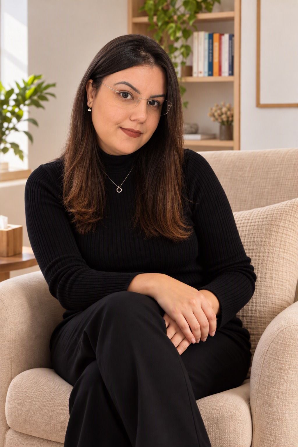 Retrato de Nathalia Albuquerque, psicóloga em Jundiaí